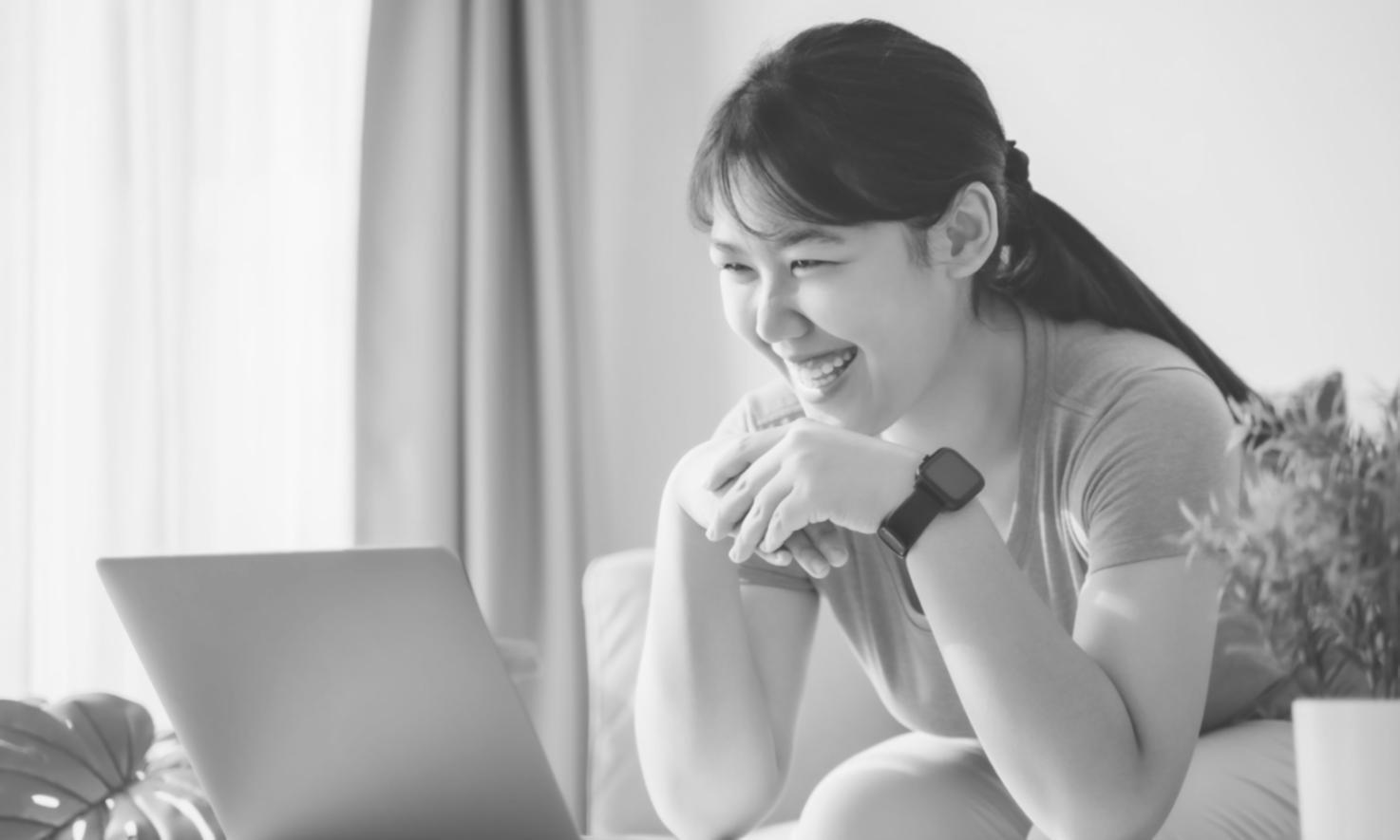 Person reviewing financial documents with confidence